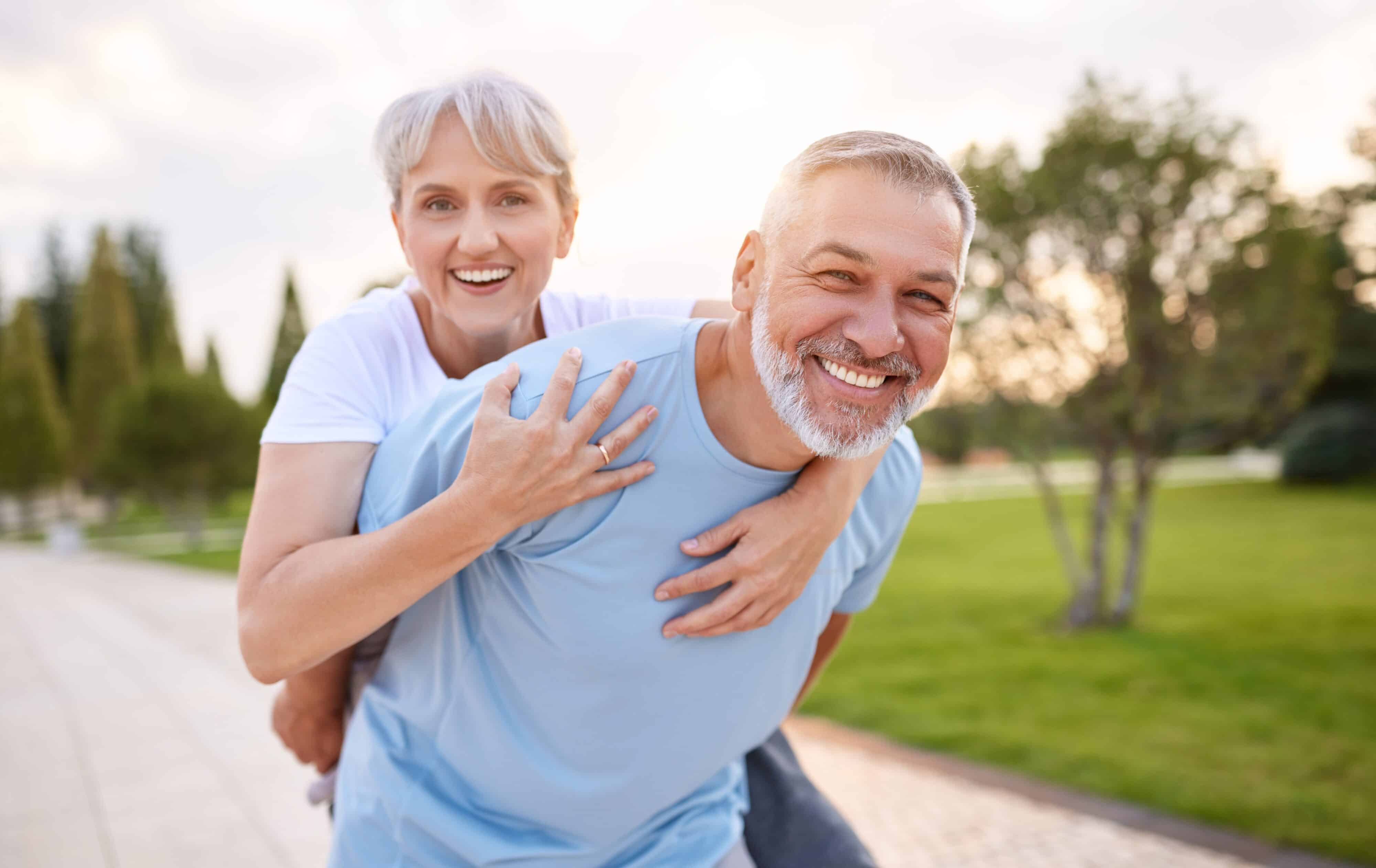 Portrait,Of,Lovely,Happy,Elderly,Couple,On,Morning,Run,Outside