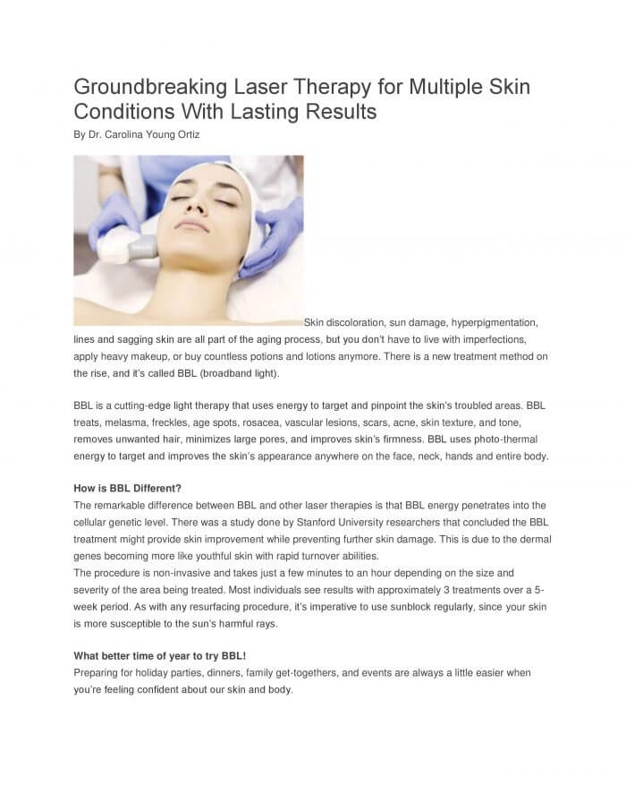 Groundbreaking Laser Therapy for Multiple Skin Conditions With Lasting Results-1